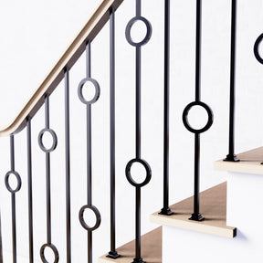 Iron Baluster 9051 - 1/2" Square - Double Ring