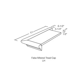 Tread 8171LH - False Mitered Tread Cap Left Handed