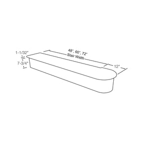 Tread 8110 - Starting Step w/ 1 End Bullnose