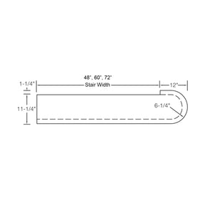 Tread 8110 - Starting Step w/ 1 End Bullnose