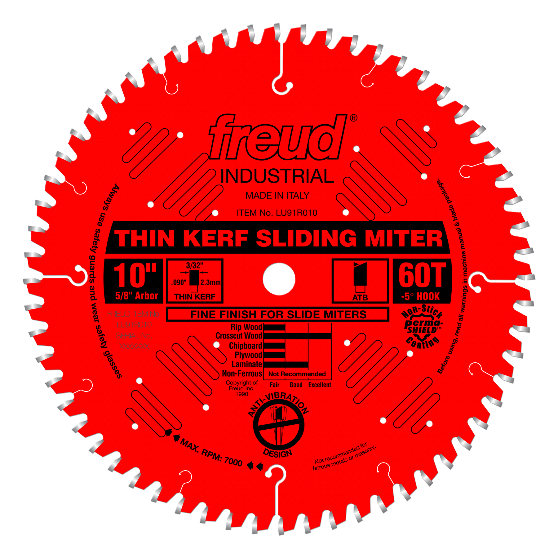 Freud Sliding Compound Saw (Thin Kerf) Saw Blades