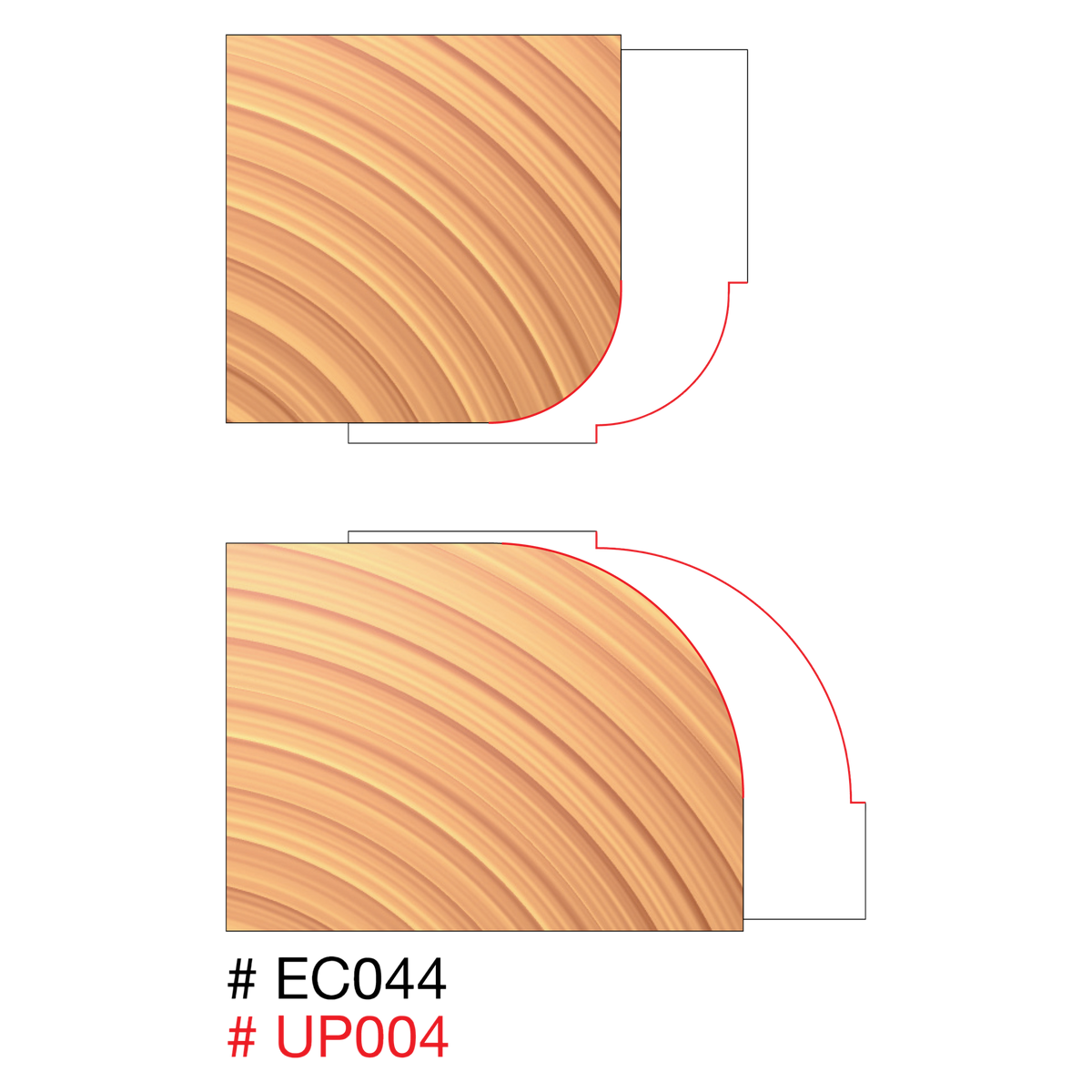 Freud Combination 1/4" & 1/2" Round Over Cutters Cutterheads