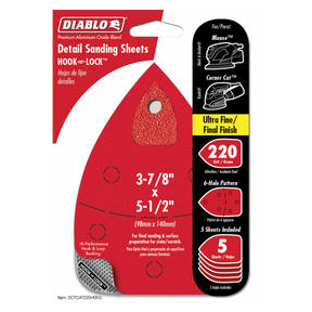 Diablo 3-7/8 in. x 5-1/2 in. CAT/Mouse Hook & Lock™ Detail Sanding Sheets