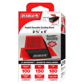 Diablo 5 in. x 2-3/4 in. Reusable Angled Hand Sanding Block