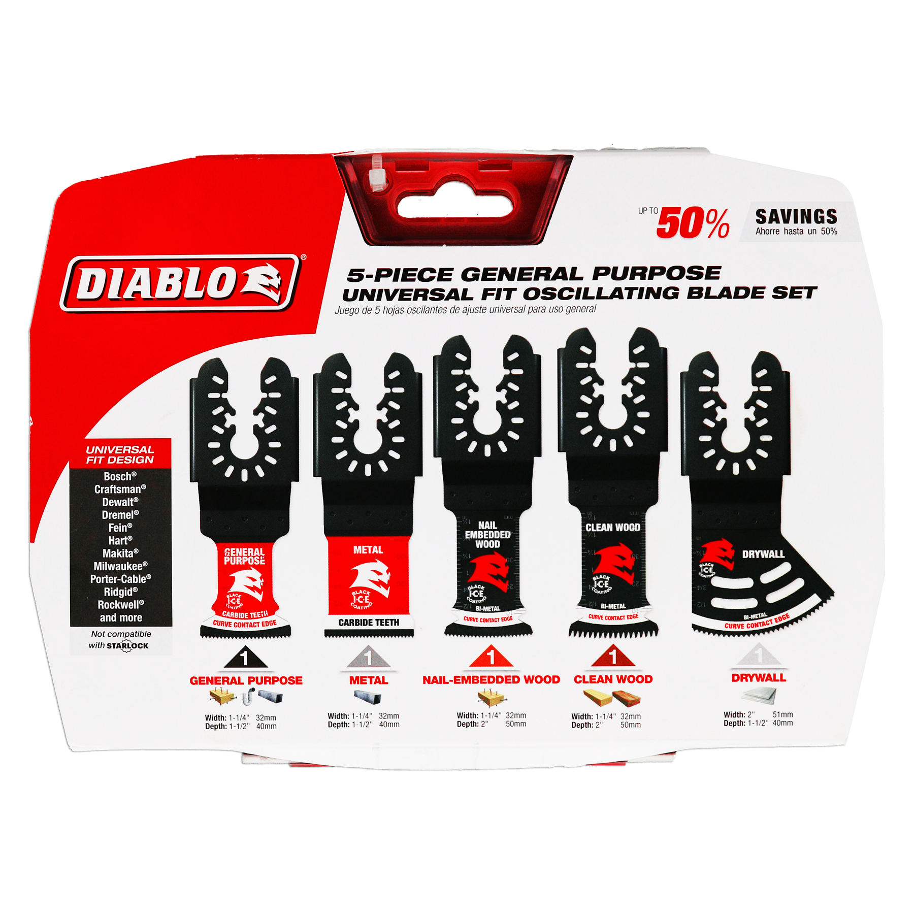 Diablo General Purpose Oscillating Blade Set - JMP Wood Diablo General Purpose Oscillating Blade Set - JMP Wood