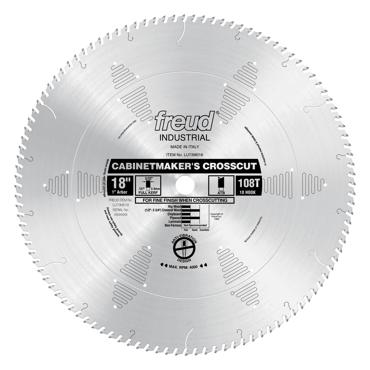 Freud Cabinetmaker’s Crosscutting Saw Blades