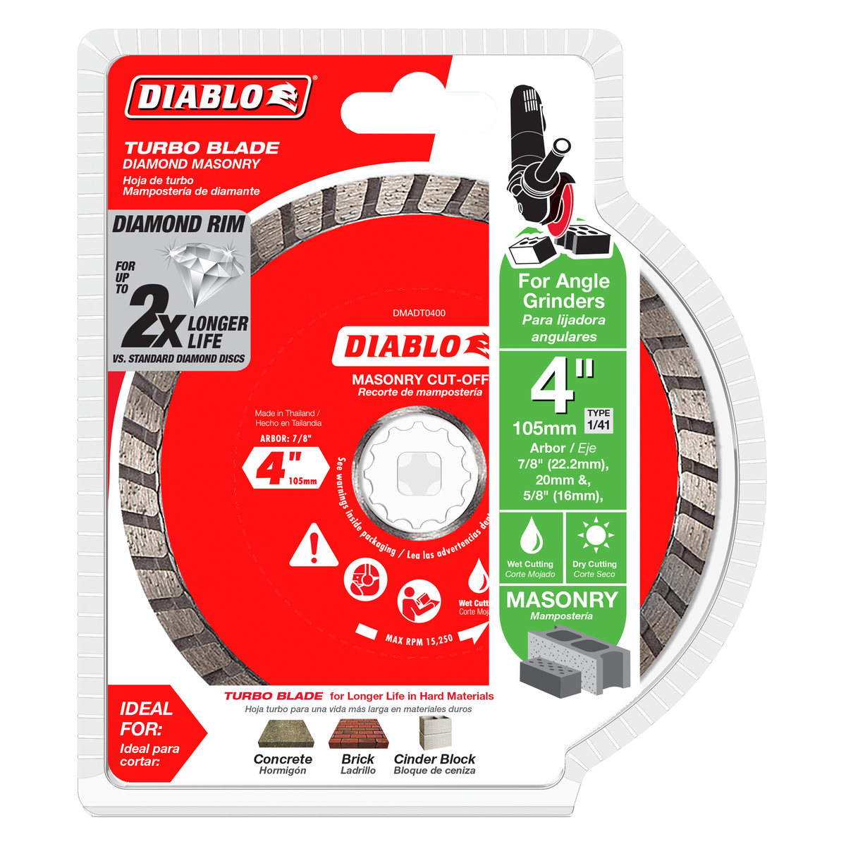 Diablo Diamond Turbo Cut-Off Discs for Masonry