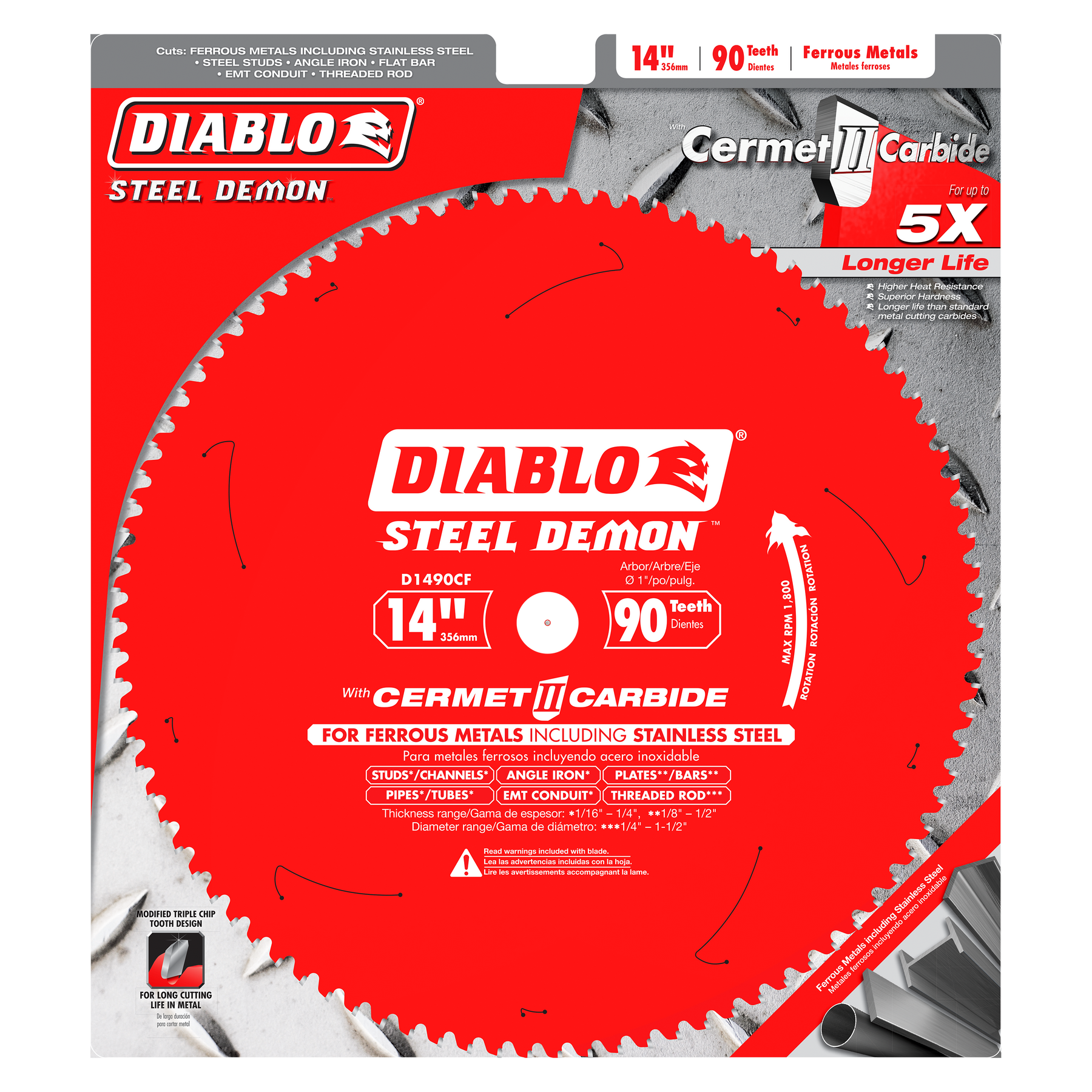 Diablo Steel Demon Carbide-Tipped Saw Blade for Thin Metal