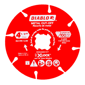 Diablo Diamond Rimmed Disc for Metal Cutting with X-Lock and All Grinders