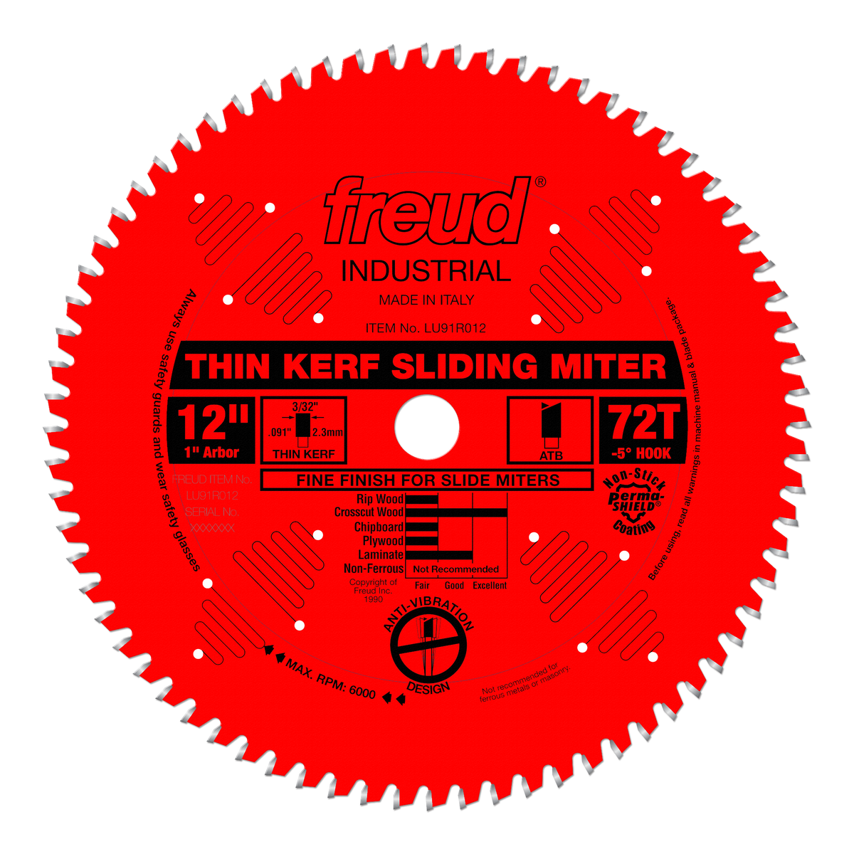 Freud Sliding Compound Saw (Thin Kerf) Saw Blades