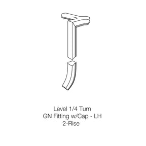Fitting 81 - Level Quarter Turn Gooseneck Fitting with Cap - 2 Rise (Left Hand)