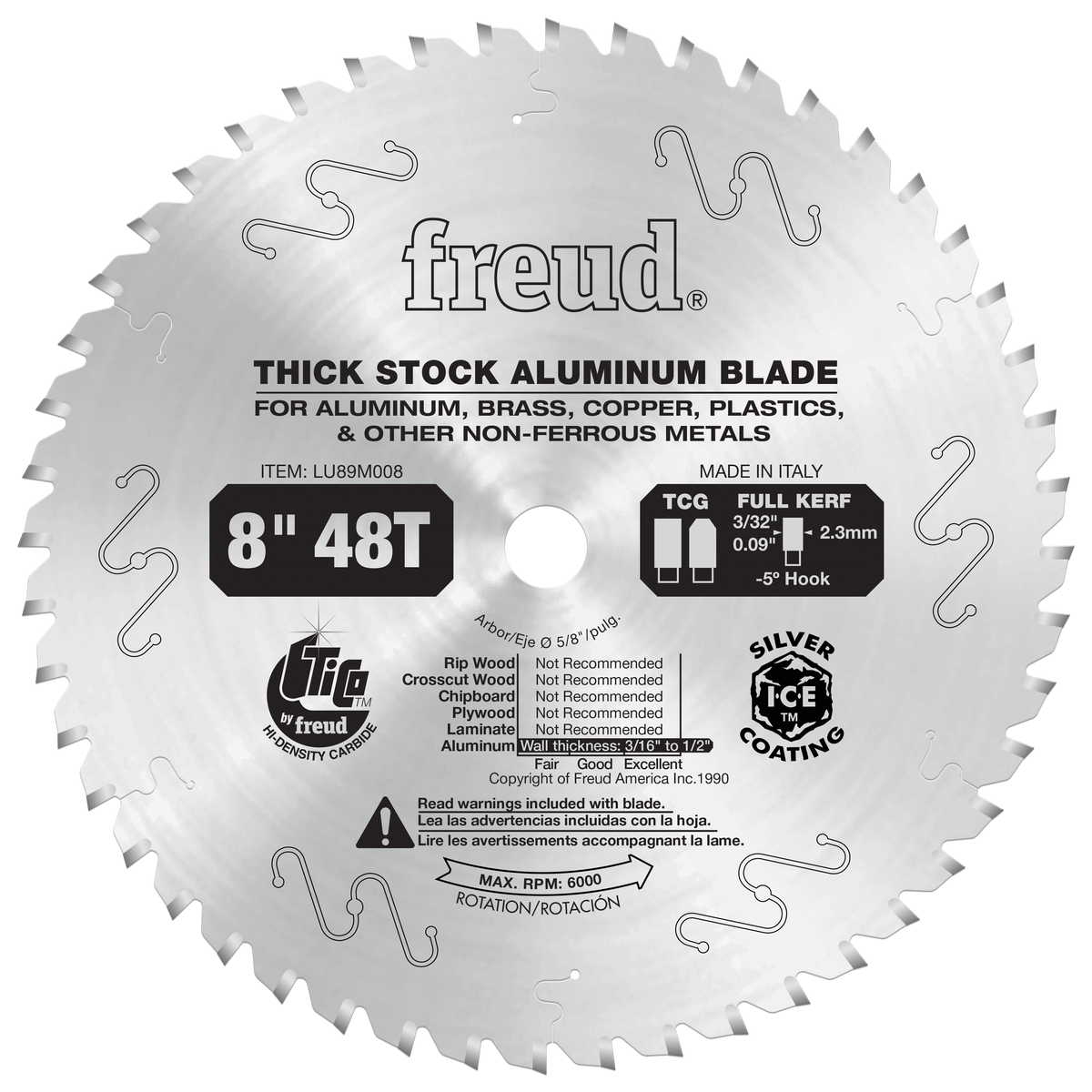 Freud Aluminum & Non-Ferrous (Thick) Saw Blades