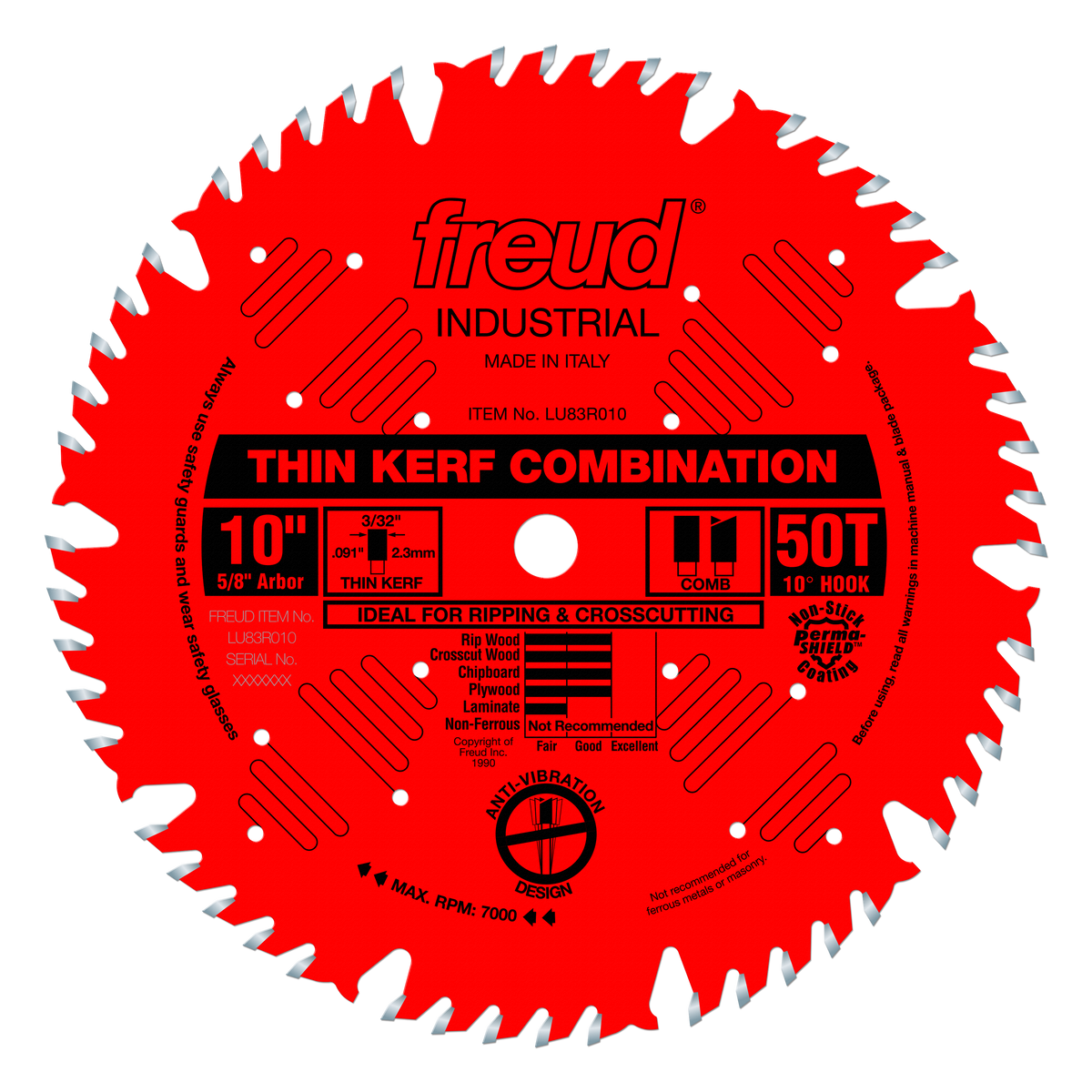 Freud Combination (Thin Kerf) Saw Blades