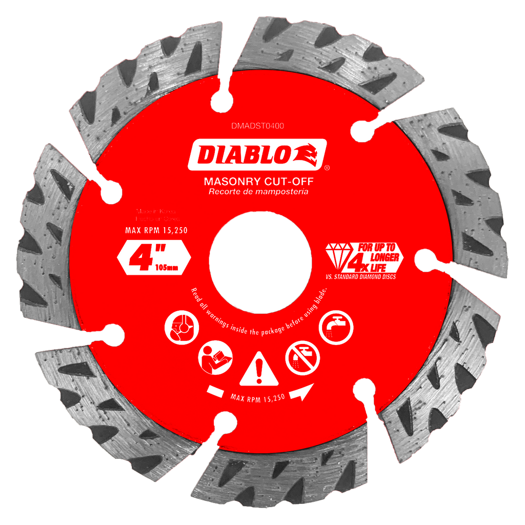 Diablo Diamond Segmented Turbo Cut-Off Discs for Masonry - JMP Wood