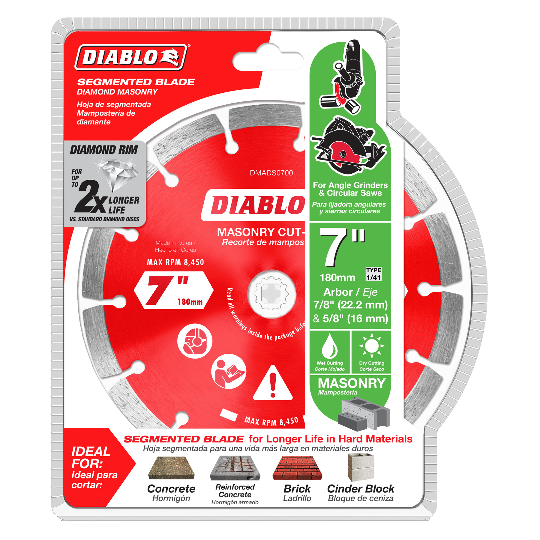 Diablo Diamond Segmented Cut-Off Discs for Masonry