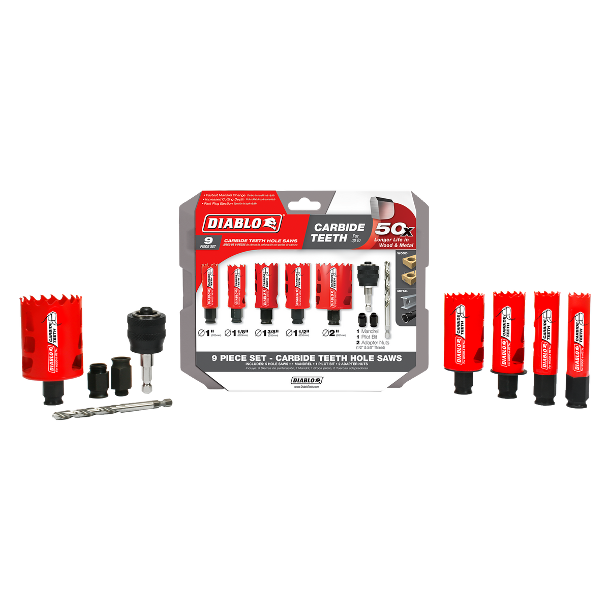 Diablo Carbide General Purpose Hole Saw Set - JMP Wood