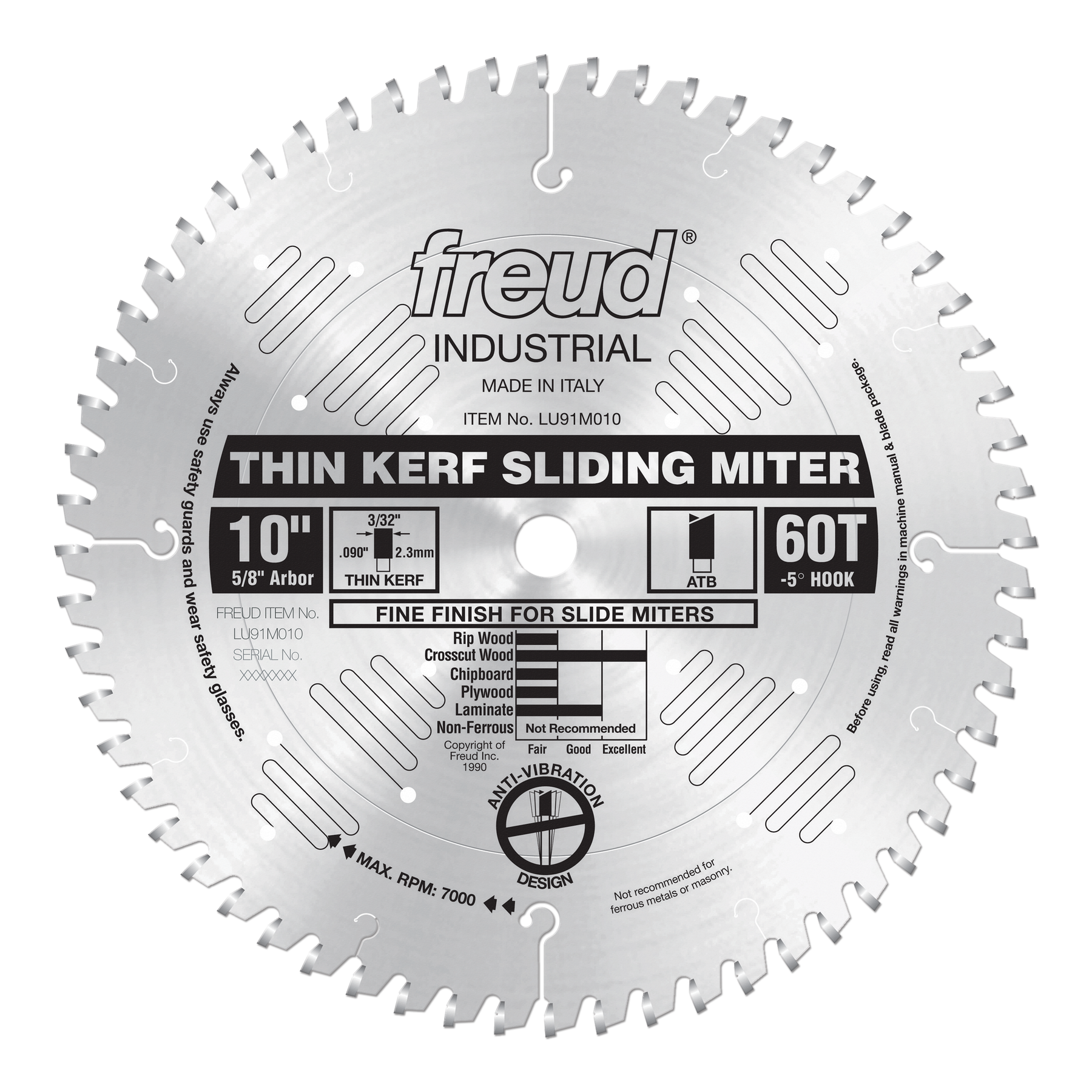 Freud Sliding Compound Saw (Thin Kerf) Saw Blades