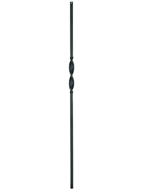 Iron Baluster 2G06 - 5/8" Square - Single Ribbon