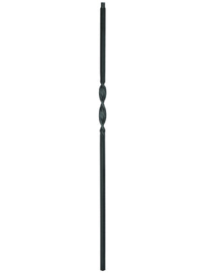 Iron Baluster 2G06 - 5/8" Square - Single Ribbon