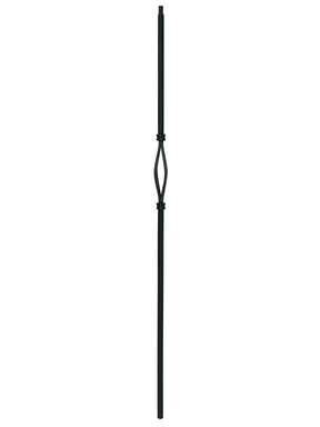 Iron Baluster T18 - 1/2" Square - Contemporary Single Basket: Slimline
