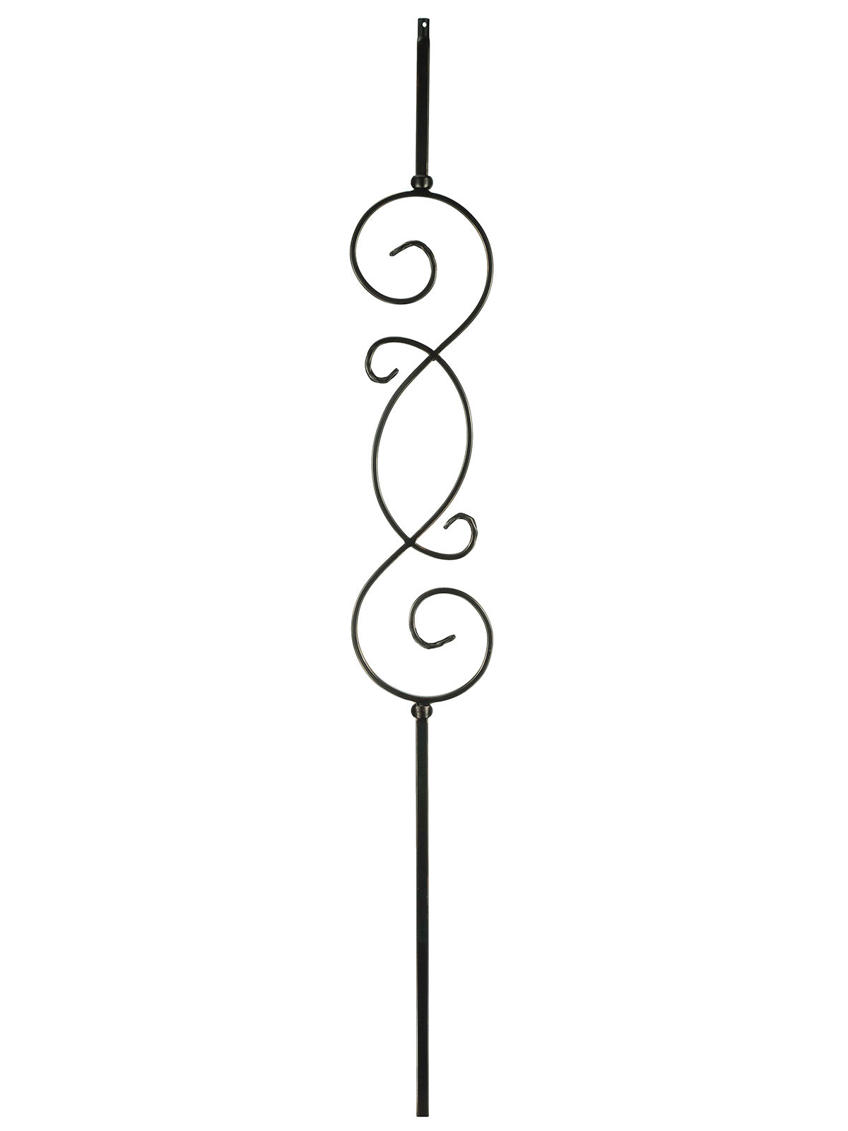 Iron Baluster T57 - 1/2" Square - S Scroll
