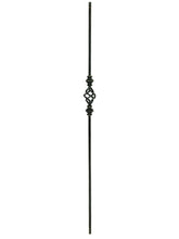 Iron Baluster 9077 - 1/2" Square - Single Basket w/ Knuckles