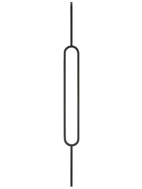 Iron Baluster 9088XL - 1/2" Square - 24" Contemporary Oval