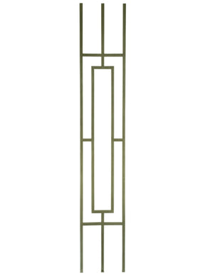 Iron Baluster T813 - 1/2" Square - Contemporary Rectangular Panel