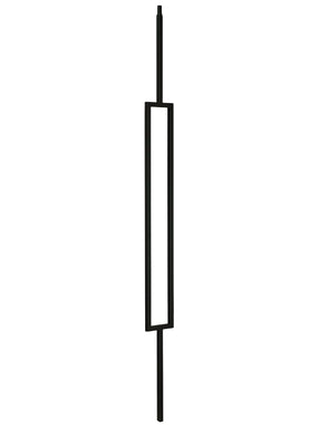 Iron Baluster T81 - 1/2" Square - Contemporary Single Rectangle
