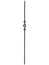 Iron Baluster 9040 - 9/16" Hammered Face - Single Diamond