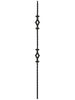 Iron Baluster 9041 - 9/16" Hammered Face - Double Diamond