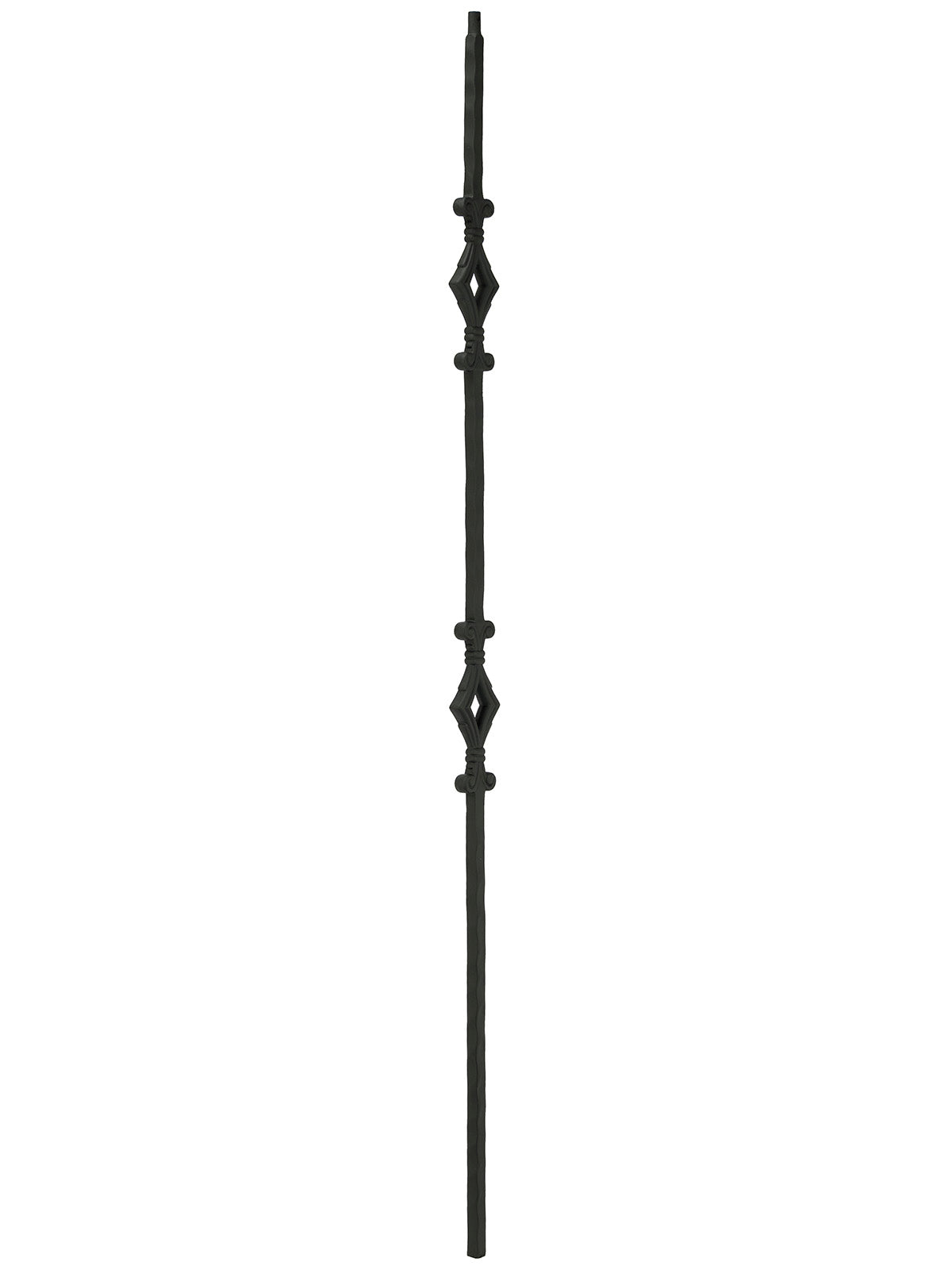 Iron Baluster 9041 - 9/16" Hammered Face - Double Diamond