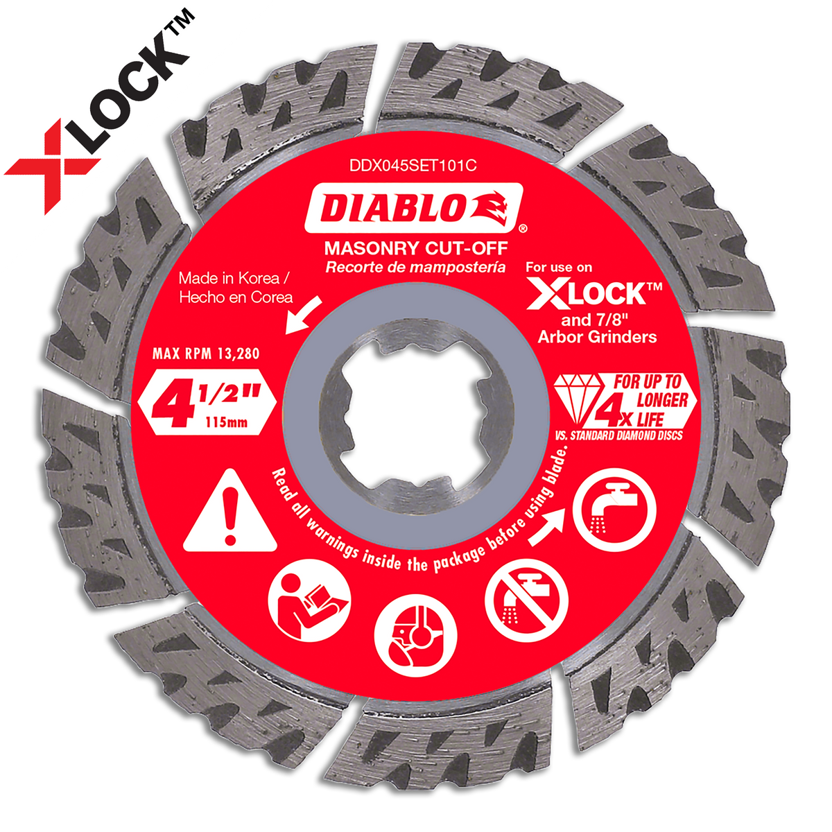 Diablo Diamond Segmented Turbo Masonry Cut-Off with X-LOCK Arbor