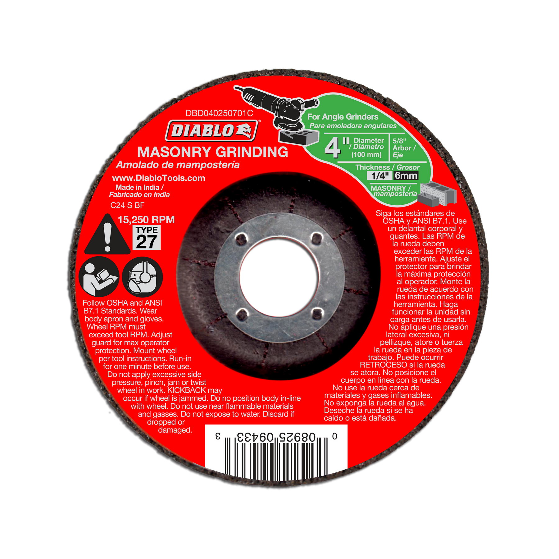 Diablo Masonry Grinding Disc