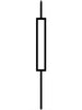 Mega Iron Baluster 9989 - 3/4" Square - Single Rectangle