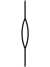 Mega Iron Baluster 9993 - 3/4" Square - Pointed Oval