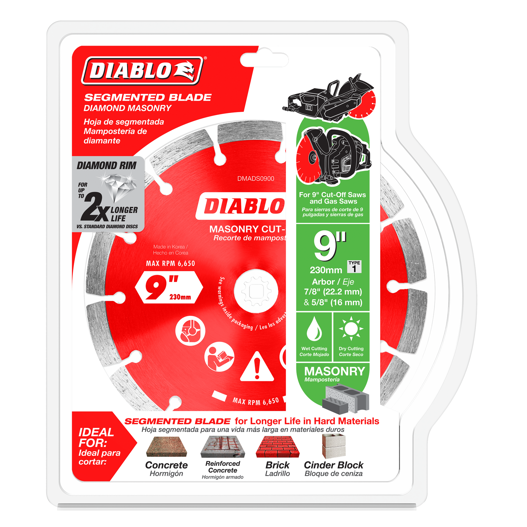 Diablo Diamond Segmented Cut-Off Discs for Masonry