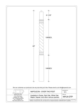 Napoleon Over the Post Newel (Barley Twist)