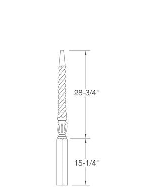 Stockbridge 3013T Stabilizer Newel Post - Twist (3-1/2")