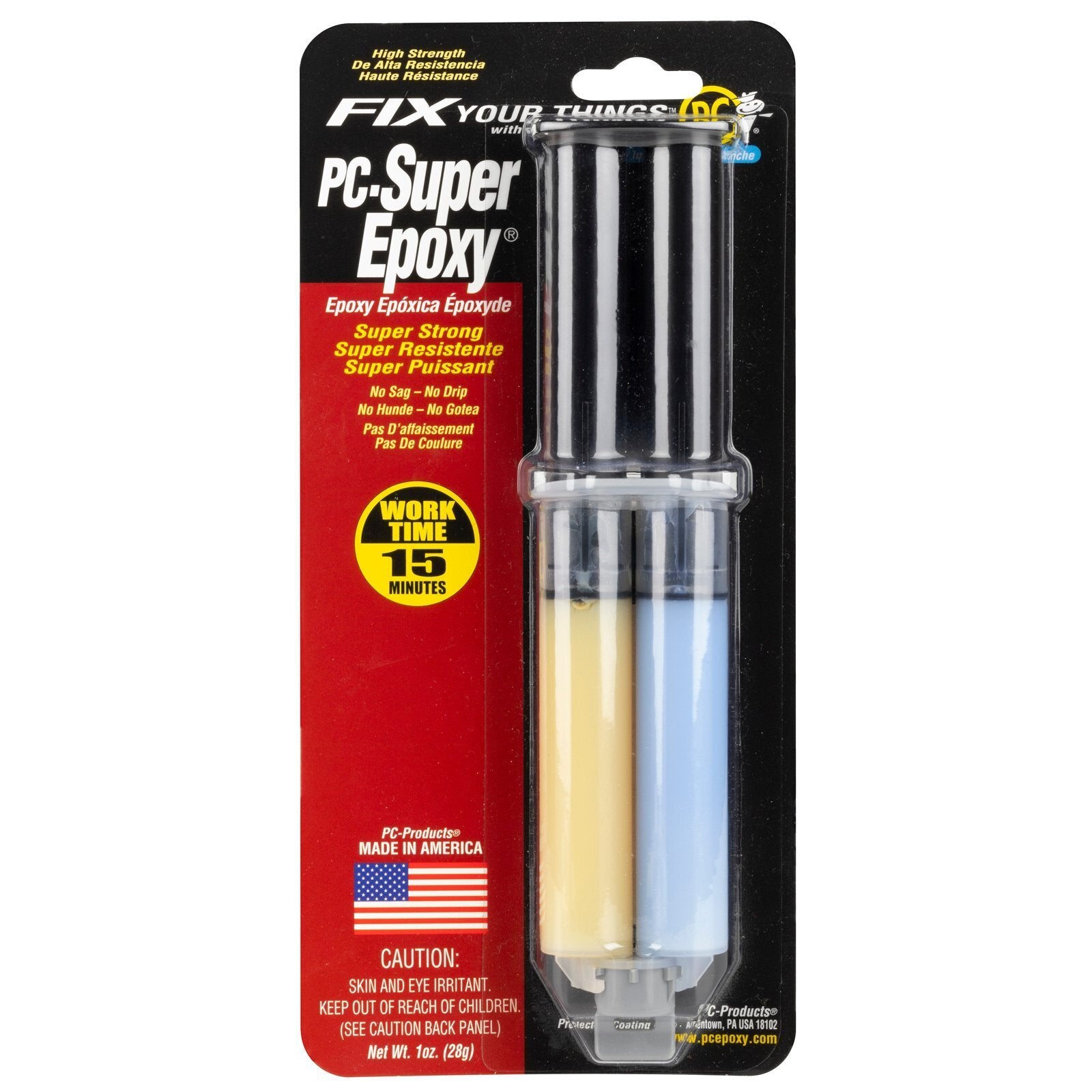 PC-Super Epoxy Adhesive Paste - 1 oz Double Syringe
