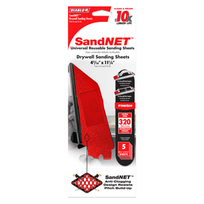 Diablo 4-3/16 in. x 11-1/4 in. SandNET™ Reusable Drywall Sanding Sheet