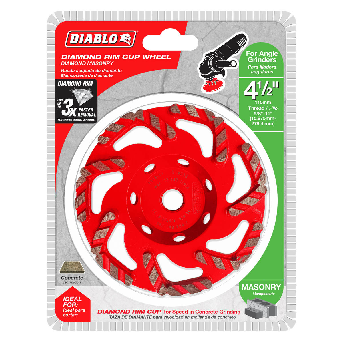 Diablo Diamond Cup Wheel for Masonry