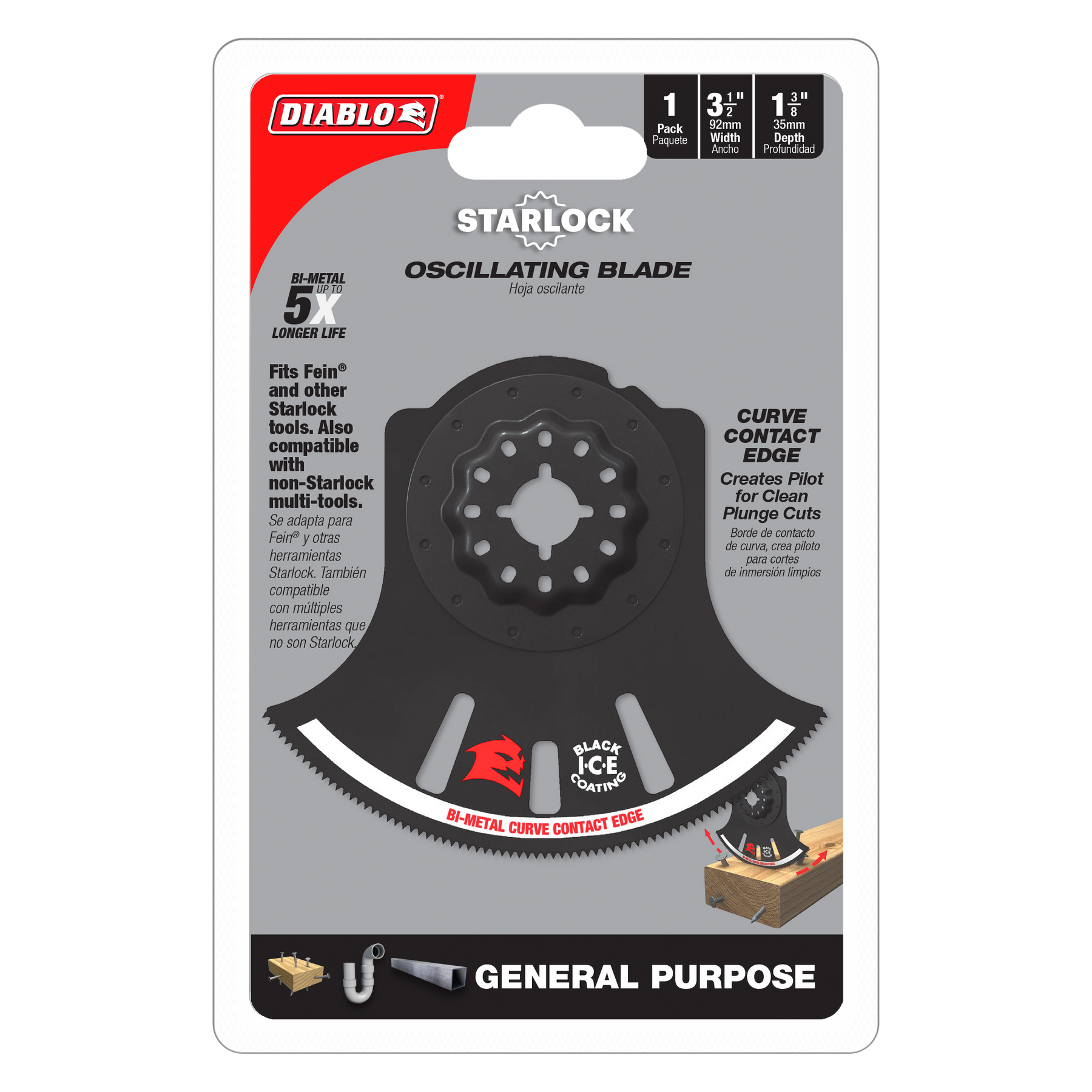Diablo Bi Metal Oscillating Blade for General Purpose Cuts