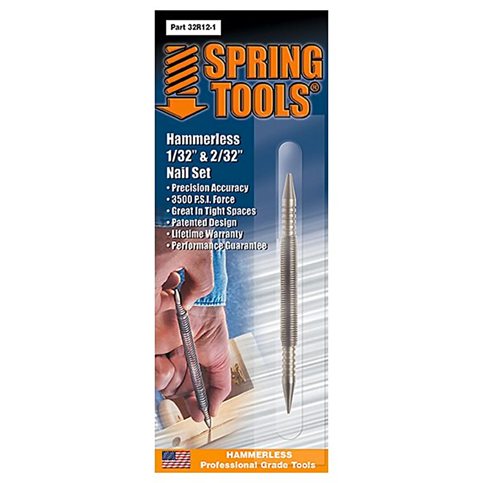 Spring Tools 32R12-1 Hammerless 1/32" & 2/32" Nail Set