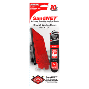 Diablo 4-3/16 in. x 11-1/4 in. SandNET™ Reusable Drywall Sanding Sheet