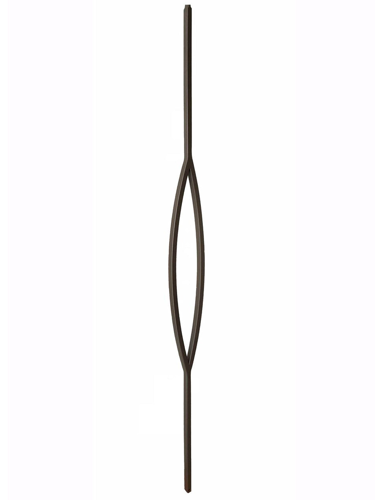 Iron Baluster 9093 - 1/2" Square - Pointed Oval