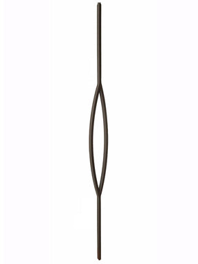 Mega Iron Baluster 9993 - 3/4" Square - Pointed Oval