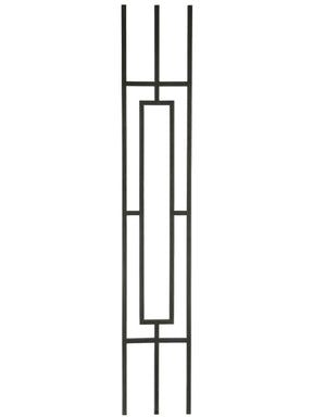 Iron Baluster T813 - 1/2" Square - Contemporary Rectangular Panel