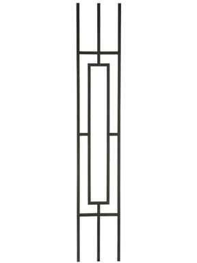 Iron Baluster T813 - 1/2" Square - Contemporary Rectangular Panel
