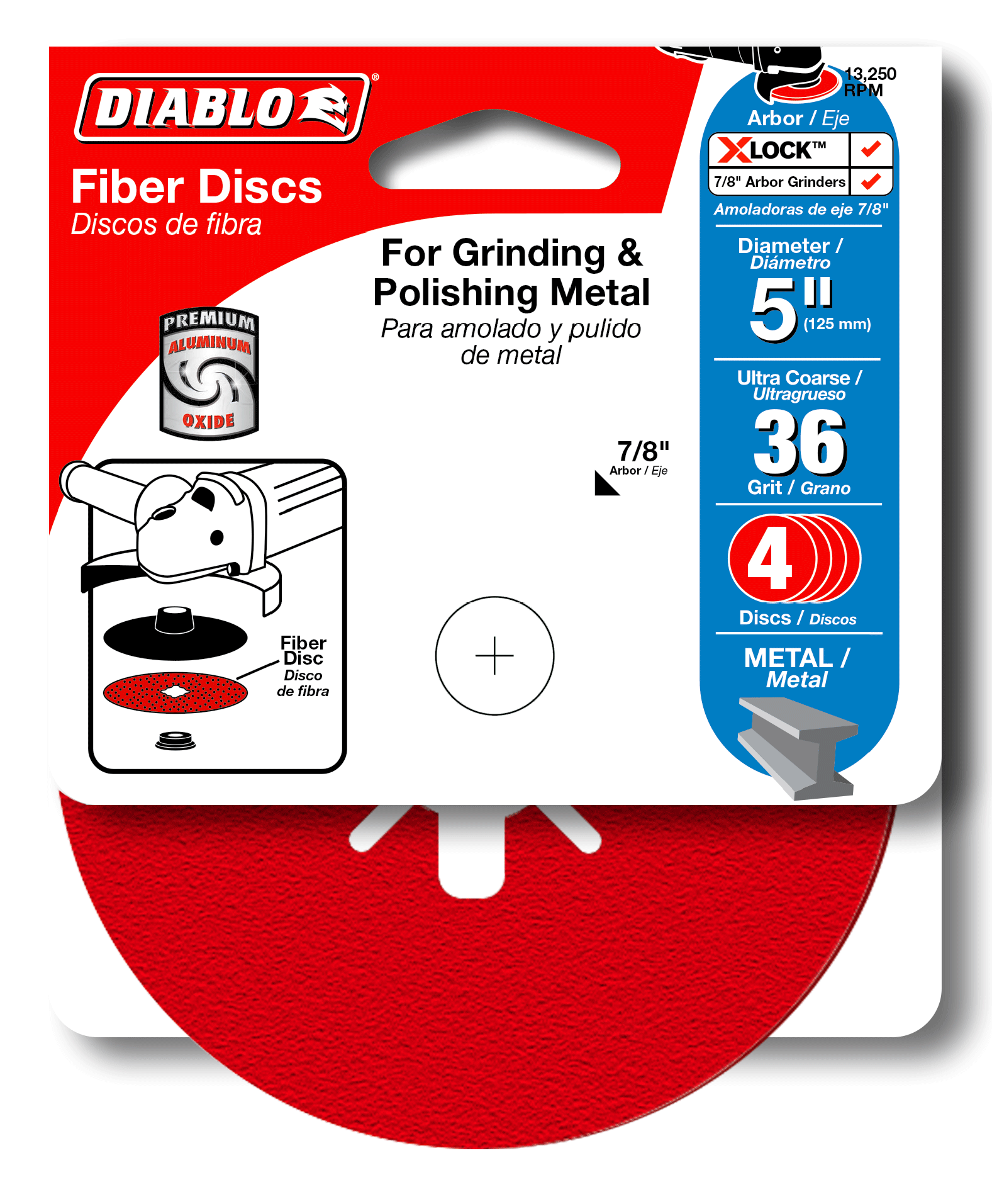 Diablo Fiber Disc, Aluminum Oxide